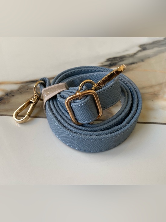 Handbags - NWT Baby Blue Jeans shoulder bag leather adjustable strap w/gold tone hardware